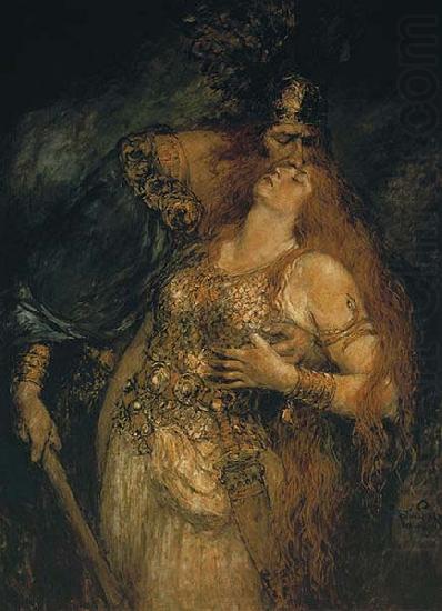 The Last Farewell of Wotan and Brunhilde, Ferdinand Leeke